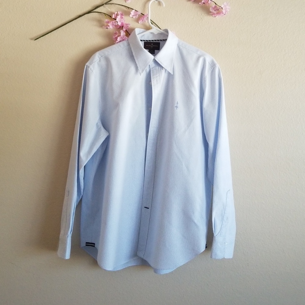 Black Brown 1826 mens long sleeve shirt Large